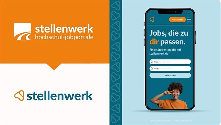 Altes und neues Logo von stellenwerk