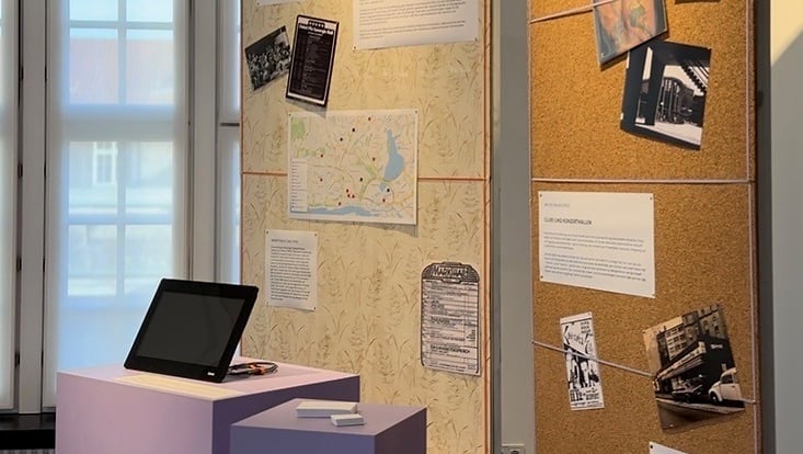 Temporary History Lab Hamburger Musikgeschichte(n) Blick in die Ausstellung zum Temporary History Lab Hamburger Musikgeschichte(n)