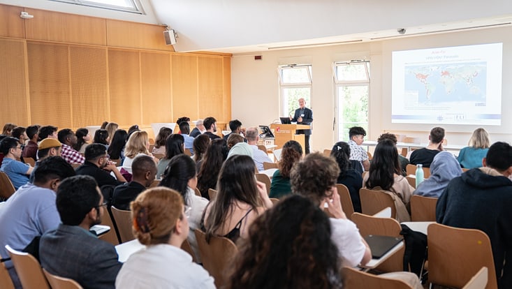 Keynote speech at a conference