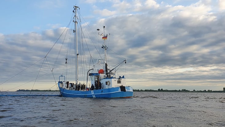 A cutter on the Elbe