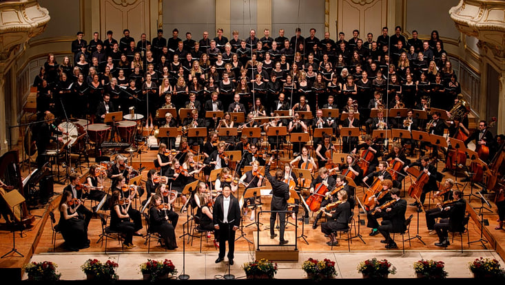 Konzertfoto des Kammerchors und Sinfonierorchesters