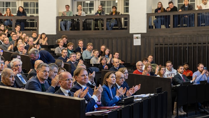 Aufnahme des Hörsaals während der Rede. Das Interesse an der Rede war sehr groß.