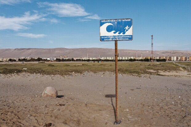 Tsunami-Evakuierungsschild