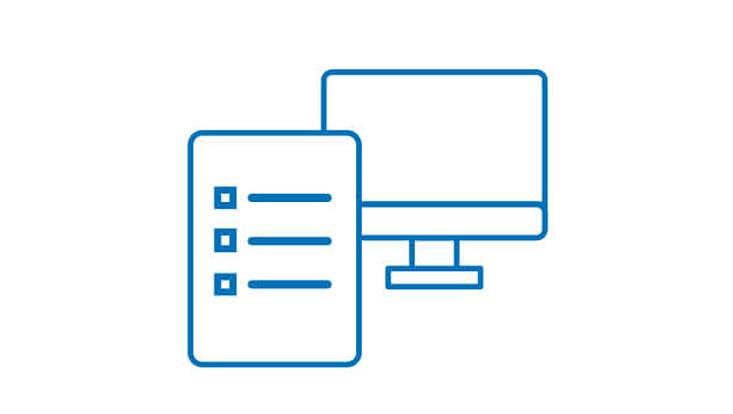 Icon PC Bildschirm und Formular