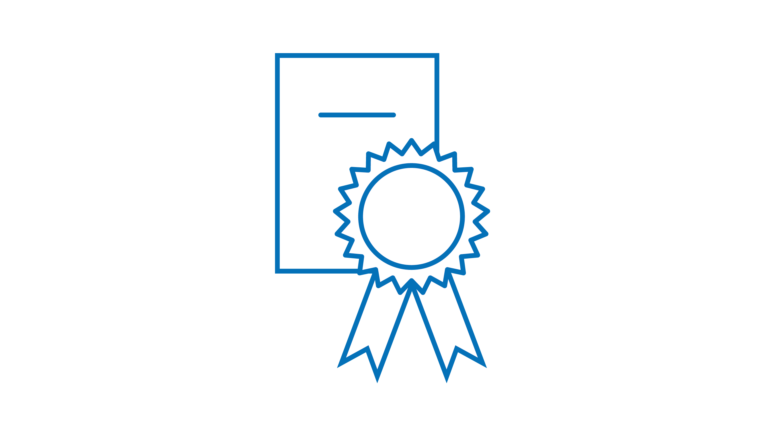 Icon einer Urkunde mit Schleife
