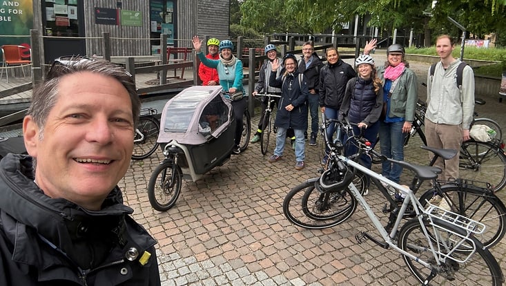 Die Teilnehmenden der Fahrradtour zum Gut Karlshöhe