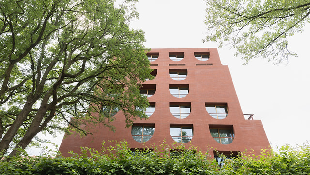 Aussenansicht Fassade neues Gästehaus der Universität Hamburg
