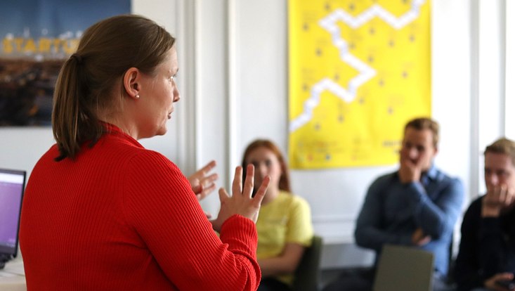 Teilnehmende eines früheren Pitch-Events der Uni Hamburg