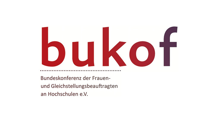 Logo der bukof (Bundeskonferenz der Frauen- und Gleichstellungsbeauftragten an Hochschulen e.V.)