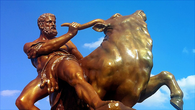 Heracles, who captured the Cretan Bull.