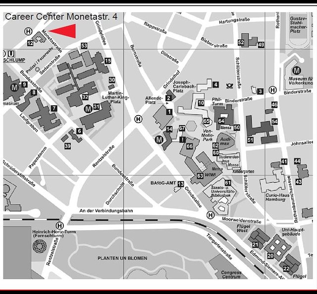 uni hamburg karte Map and directions : Career Center – Getting off to a good start 