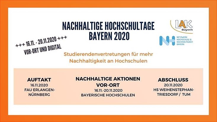 Nachhaltige Hochschultage Bayern2020