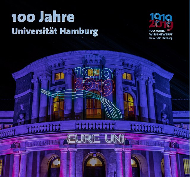 Deckblatt der Jubiläumsbroschüre: 100 Jahre Universität Hamburg