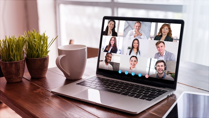 Video Call am Laptop