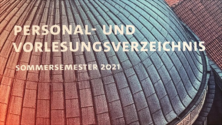 Titelbild des Personal- und Vorlesungsverzeichnisses der Universität Hamburg