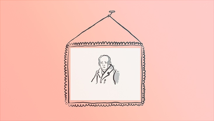 Eine Illustration von einem alten Mann
