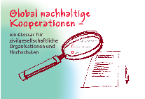 Titelbild: Global nachhaltige Kooperationen - ein Glossar für zivilgesellschaftliche Organisationen und Hochschulen