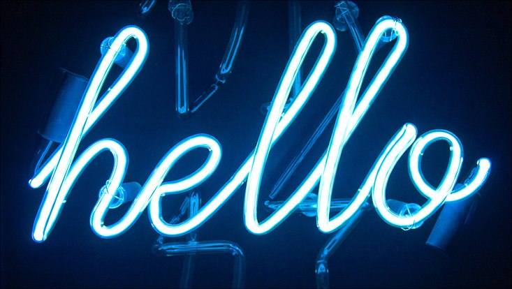 Neon-Leuchte "hello"
