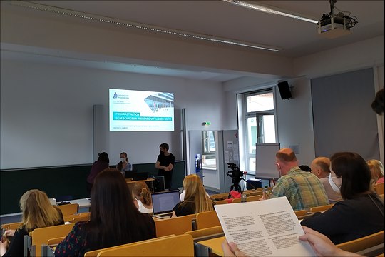 Der Hörsaal am Präsenztag des MHEs 2022.