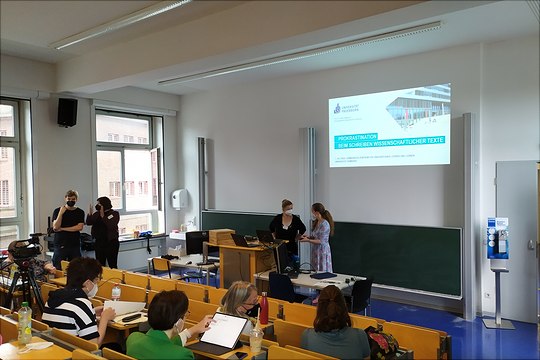 Der Hörsaal am Präsenztag des MHEs 2022.