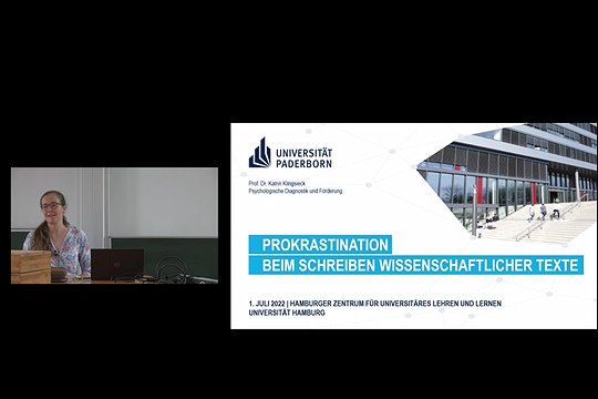 Screenshot des Vortrages von Frau Prof. Klingsiek.