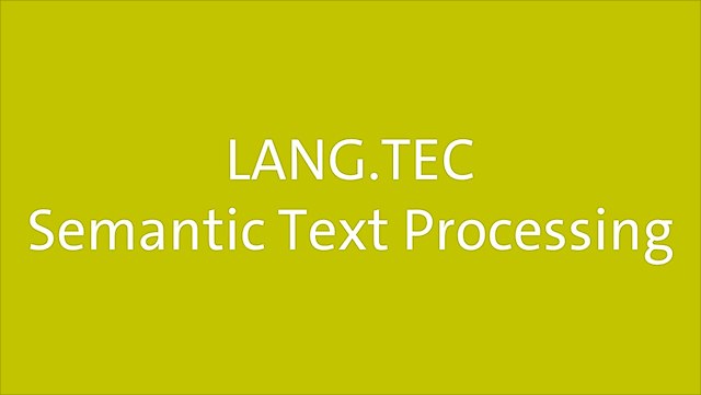 Schrift Lang.Tec Semantic Processing