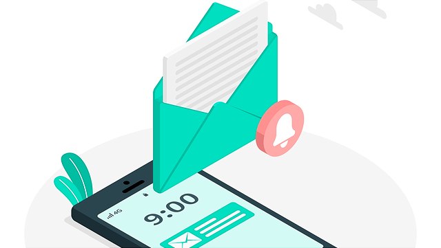 newsletter-640x361 Smartphone mit Briefumschlag Posteingang