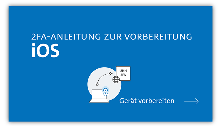 slides-ios-733x414-vorbereitung-1 Grafik: 2FA-Anleitung zur Vorbereitung iOS mit Pfeil zu „Geräte vorbereiten“