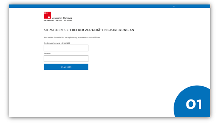 Slide 1: UHH-Login mit Benutzererkennung und Passwort