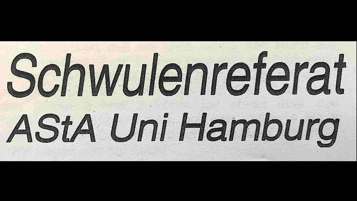 Schwulenreferat Asta Uni Hamburg