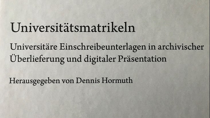 Buchtitel Universitätsmatrikeln