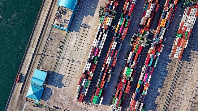 Container von oben