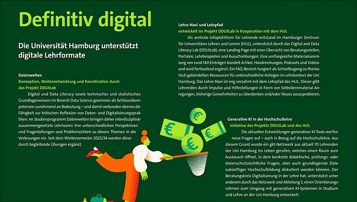 Screenshot from the UHH annual report 2023 concerning the DDLitLab