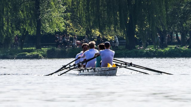 Sailing boats on the Outer Alster