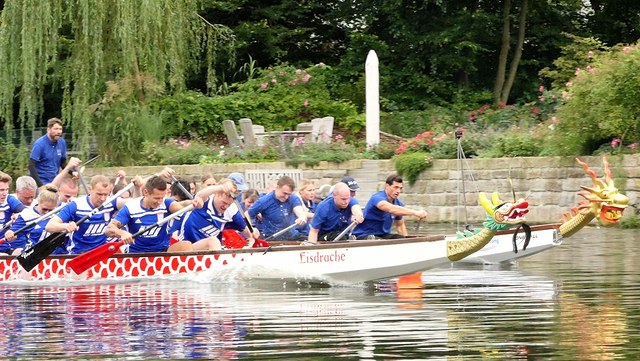 A dragon boat race