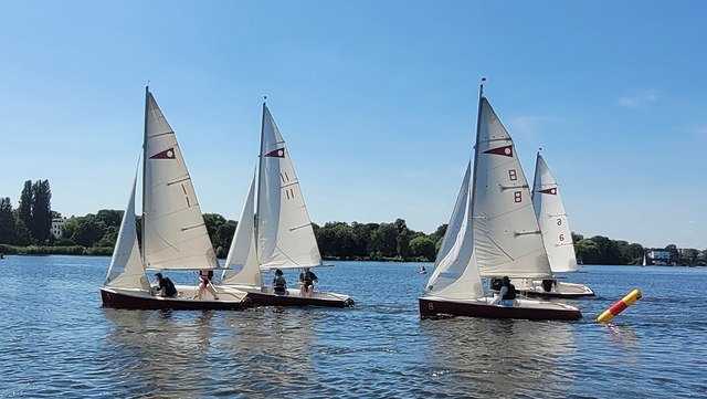 Sailing regatta on the Alster