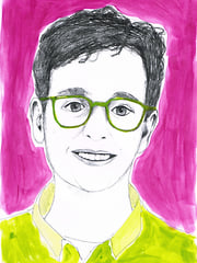 Zeichnung eines Portraits von Michaela Koch