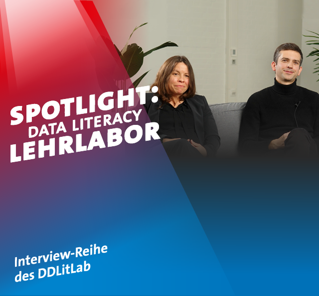 Sechstes Interview aus der Reihe "Spotlight: Data Literacy Lehrlabor". Zu sehen ist Dr. Michaela Regnieri, die hier ein Interview gegeben hat.