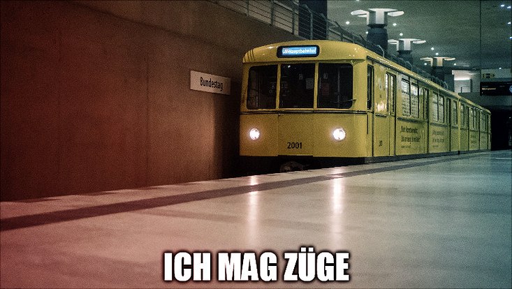 Zug in Bahnhof