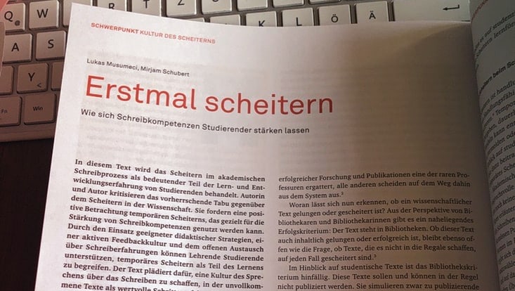 Textausschnitt des Aufsatzes in der Zeitschrift BuB