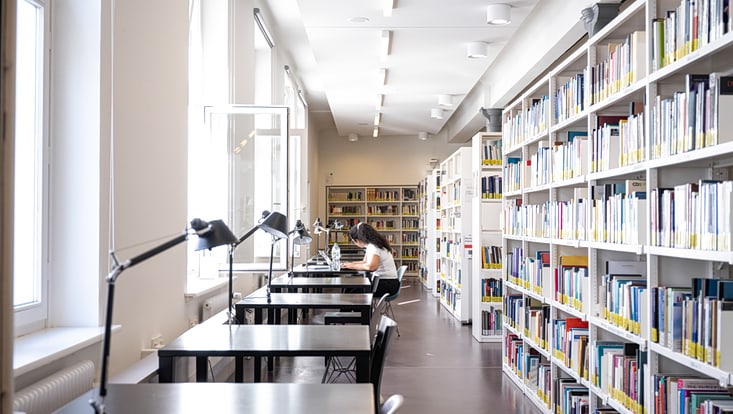 Studierende in der Bibliothek
