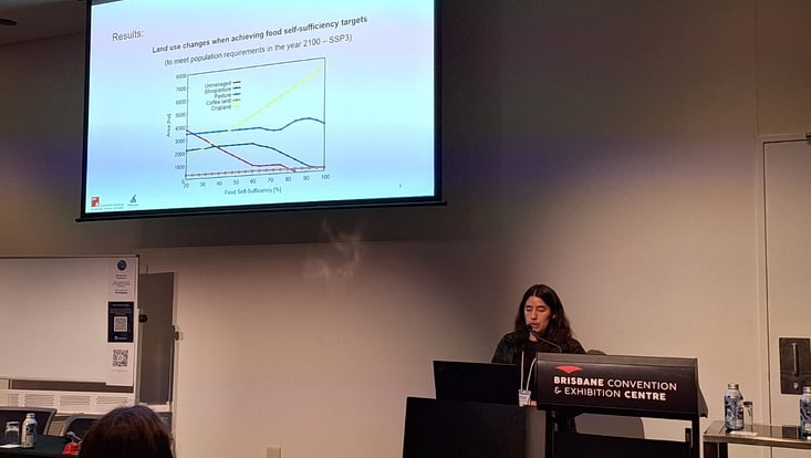 Doctoral Researcher presenting at a Conference