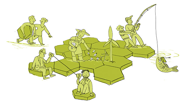 Illustration Wabenpuzzle