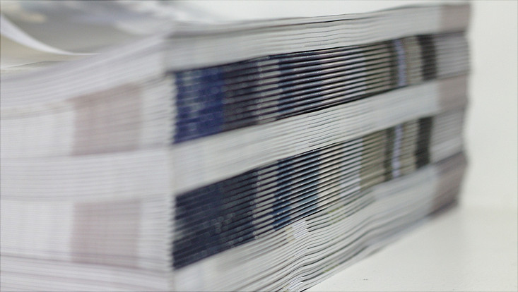 Zeitschriftenstapel