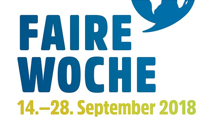 Das Logo der Fairen Woche sowie das Veranstaltungsdatum 2018 ist zu sehen.