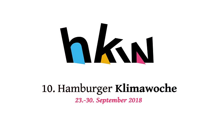 Das Logo der Hamburger Klimawoche sowie der Veranstaltungszeitraum ist abgebildet.