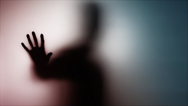 Person im Nebel