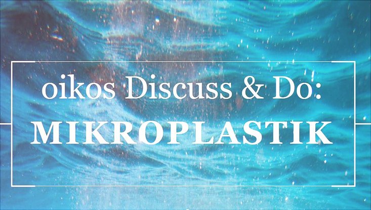 Veranstaltungsankündigung zu oikos discuss and do vor blauem Hintergrund