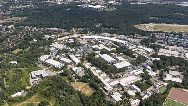 Gelände des DESY in Hamburg von oben