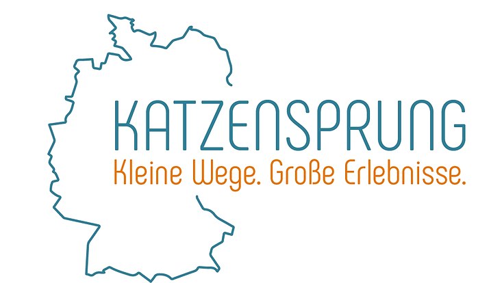 Das Logo des Projekts Katzensprung mit dem Slogan "kleine Wege, große Erlebnisse" ist abgebildet.